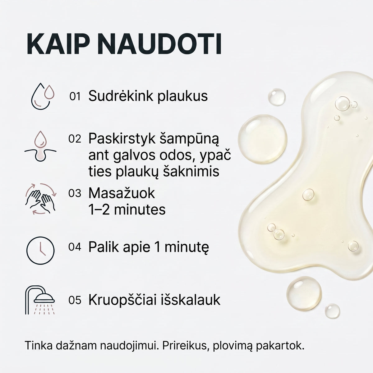 Stiprinamasis plaukų šampūnas