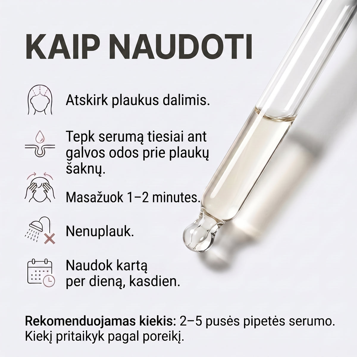 Galvos odos ir plaukų šaknų serumas